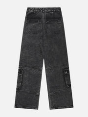 Washed Multi Pocket Jeans