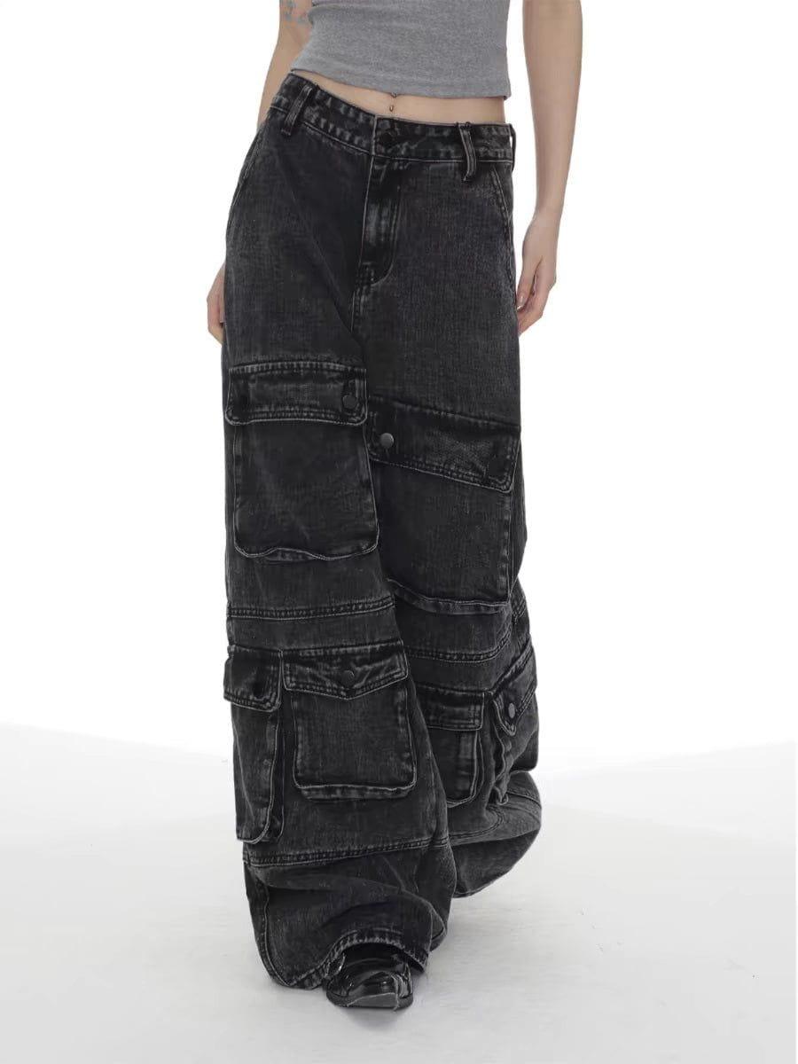 Washed Multi Pocket Jeans