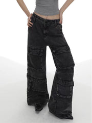 Washed Multi Pocket Jeans