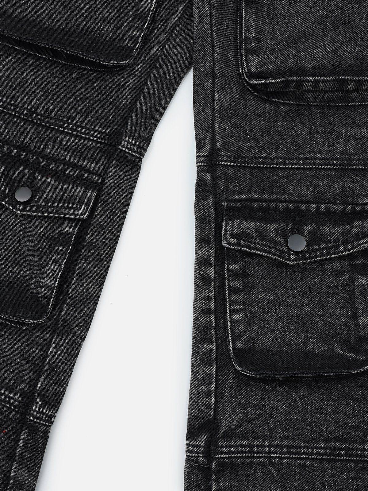 Washed Multi Pocket Jeans