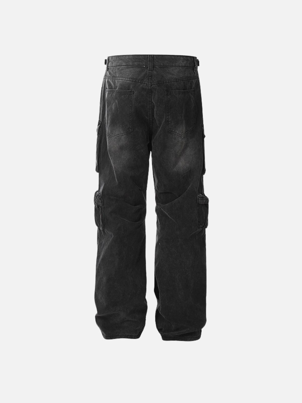 Washed Multi Pocket Loose Jeans