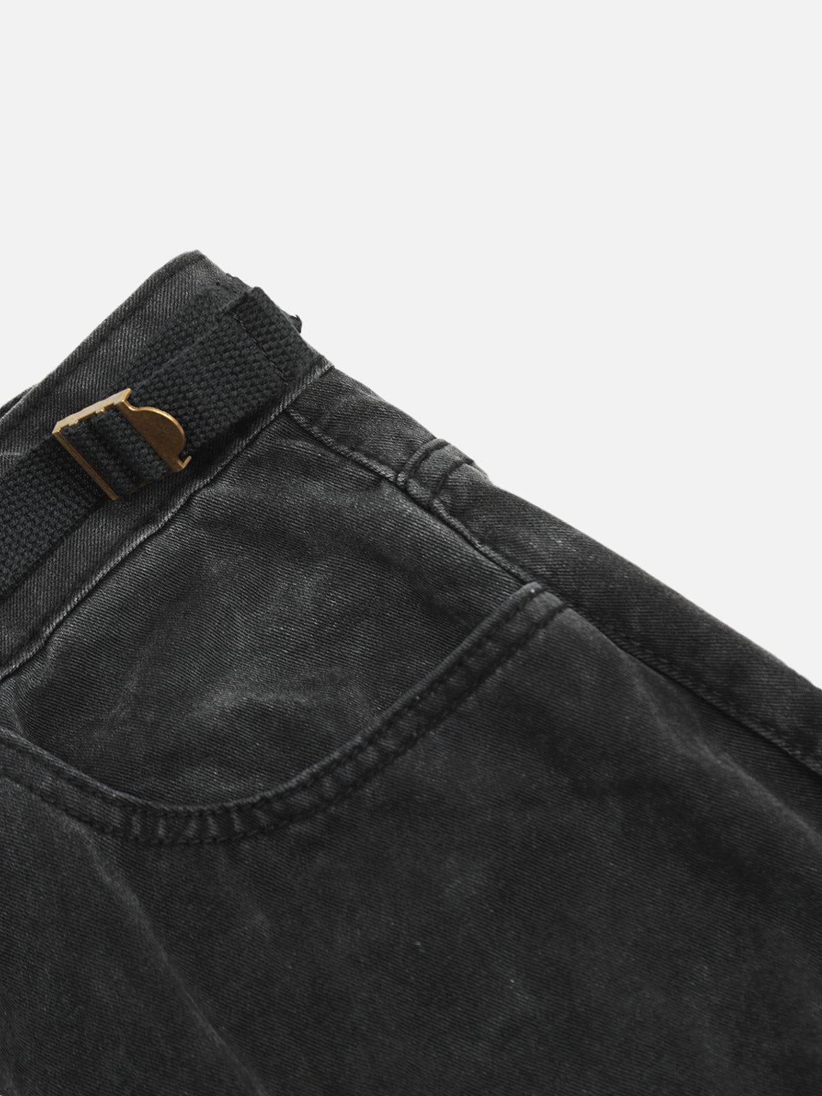 Washed Multi Pocket Loose Jeans