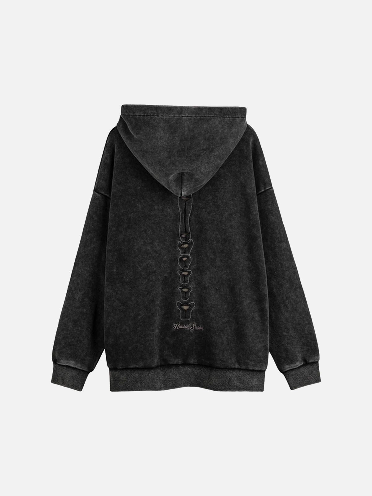 Washed Streetwear Aged Look Hoodie