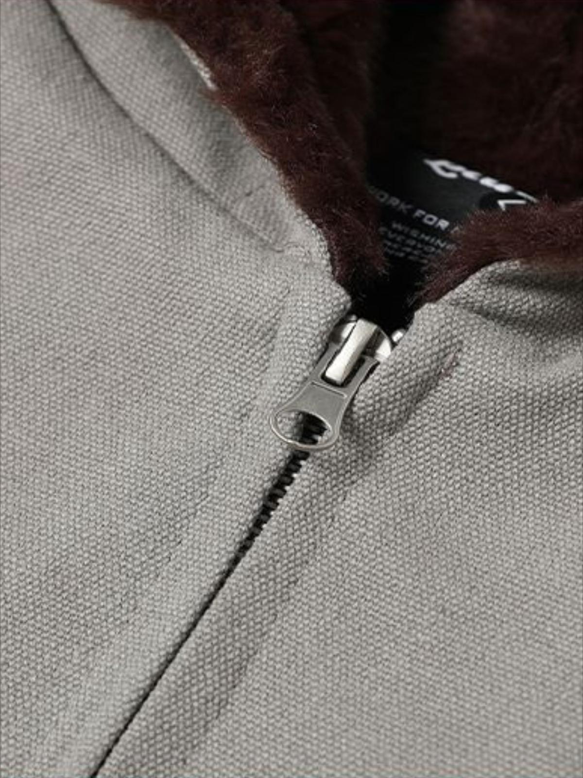 Washed Zip-Up Hooded Jacket