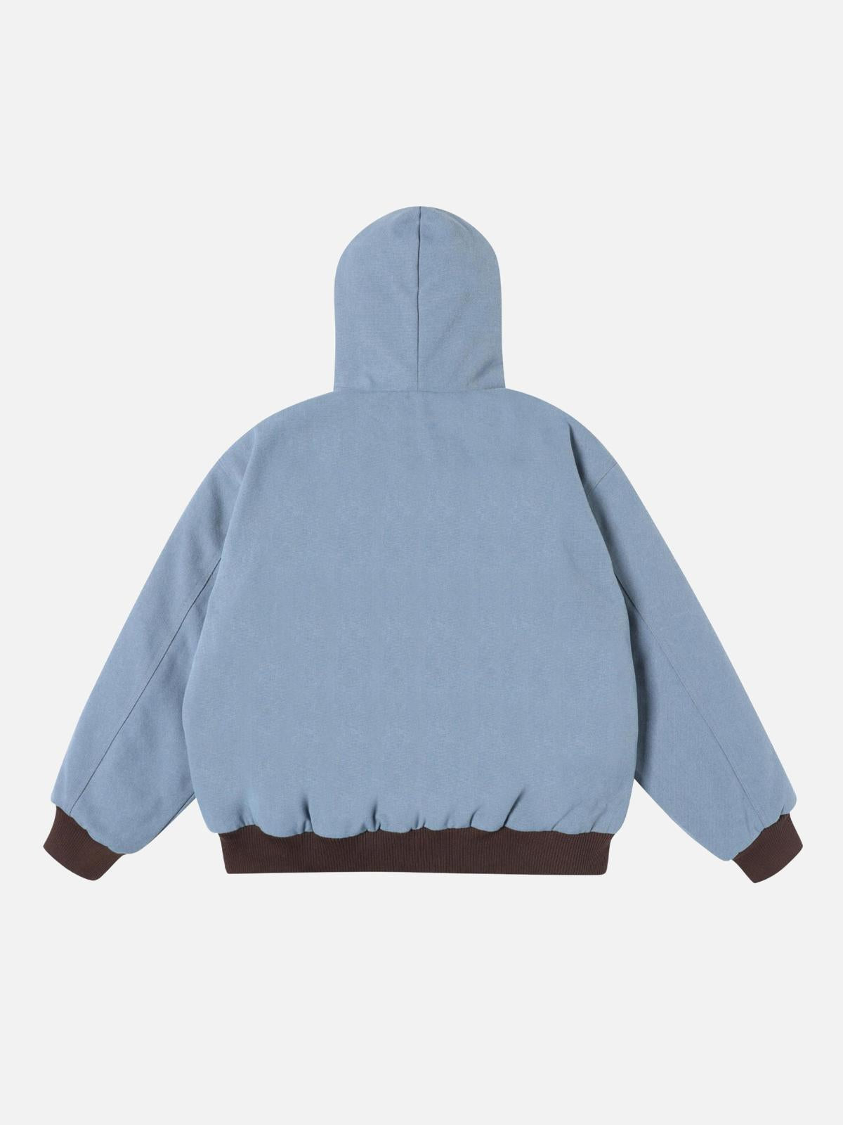 Washed Zip-Up Hooded Jacket