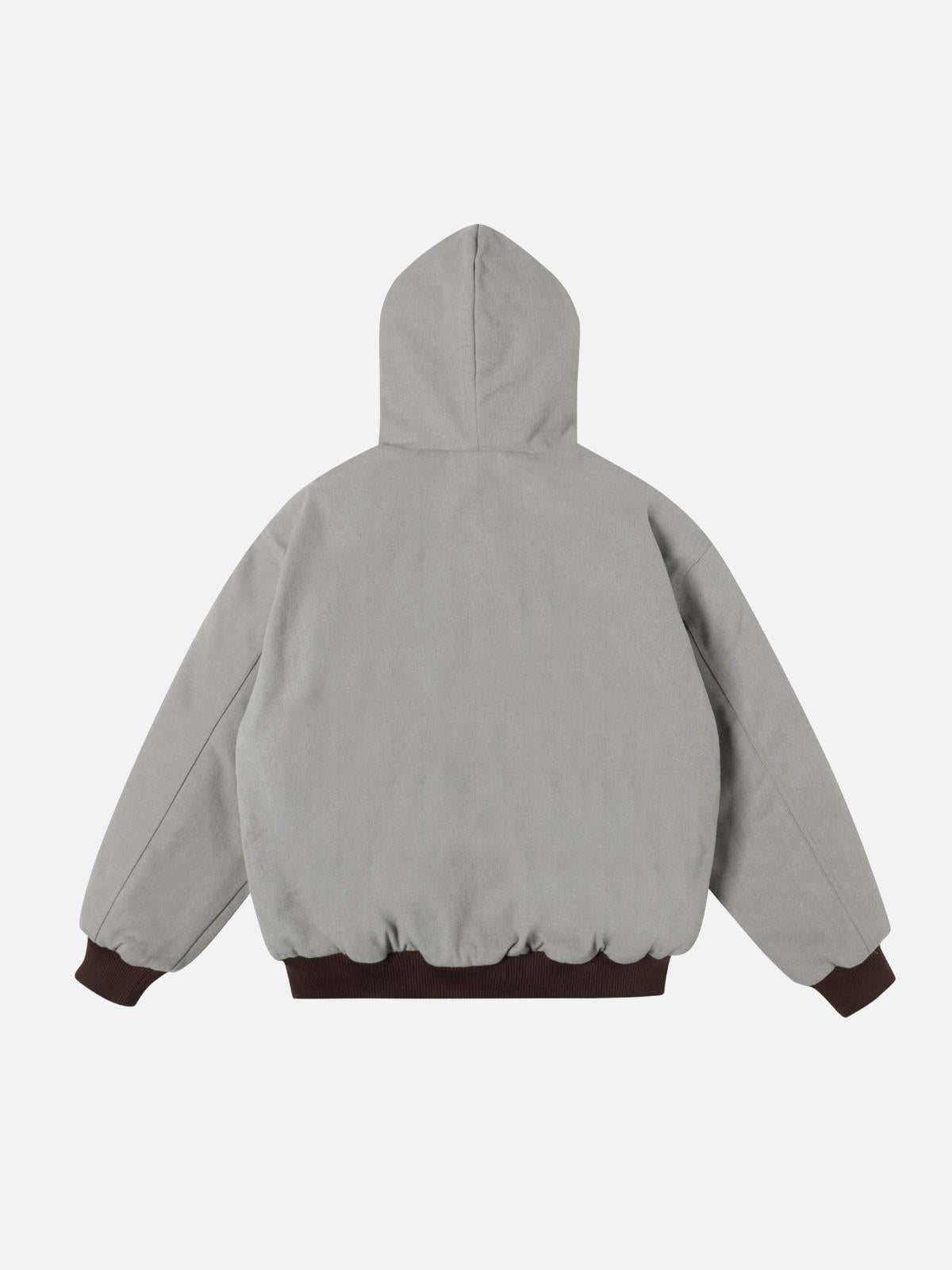 Washed Zip-Up Hooded Jacket