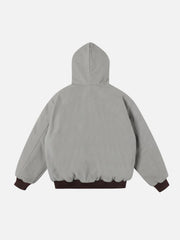 Washed Zip-Up Hooded Jacket