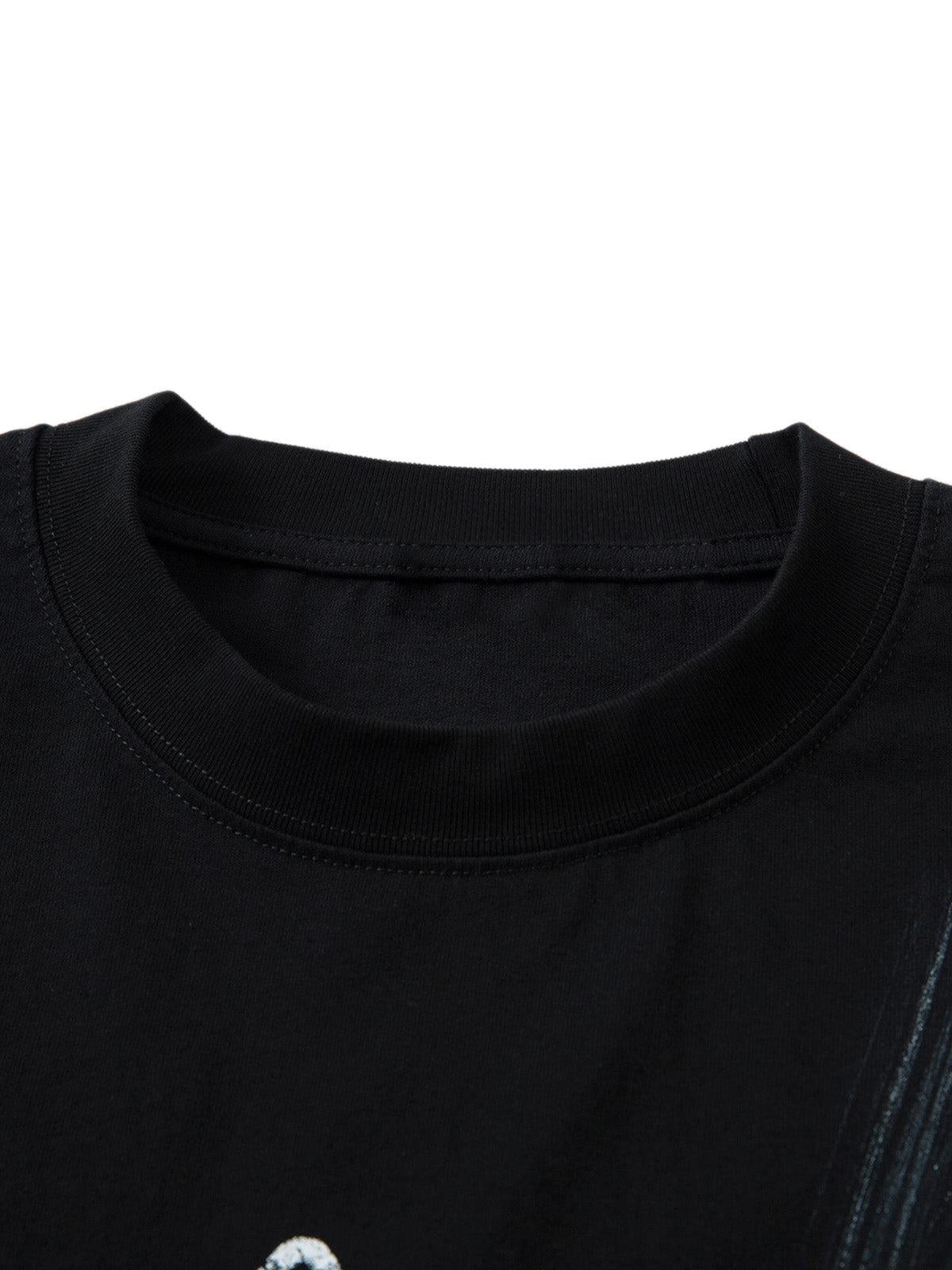 Wasteland Style Heavy Dirty Dyed Print T-Shirt