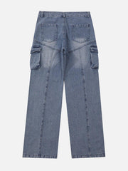 Water-Washed Splicing Jeans