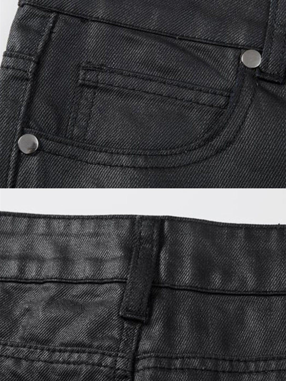 Waxed Slim Pants