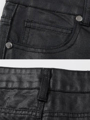Waxed Slim Pants