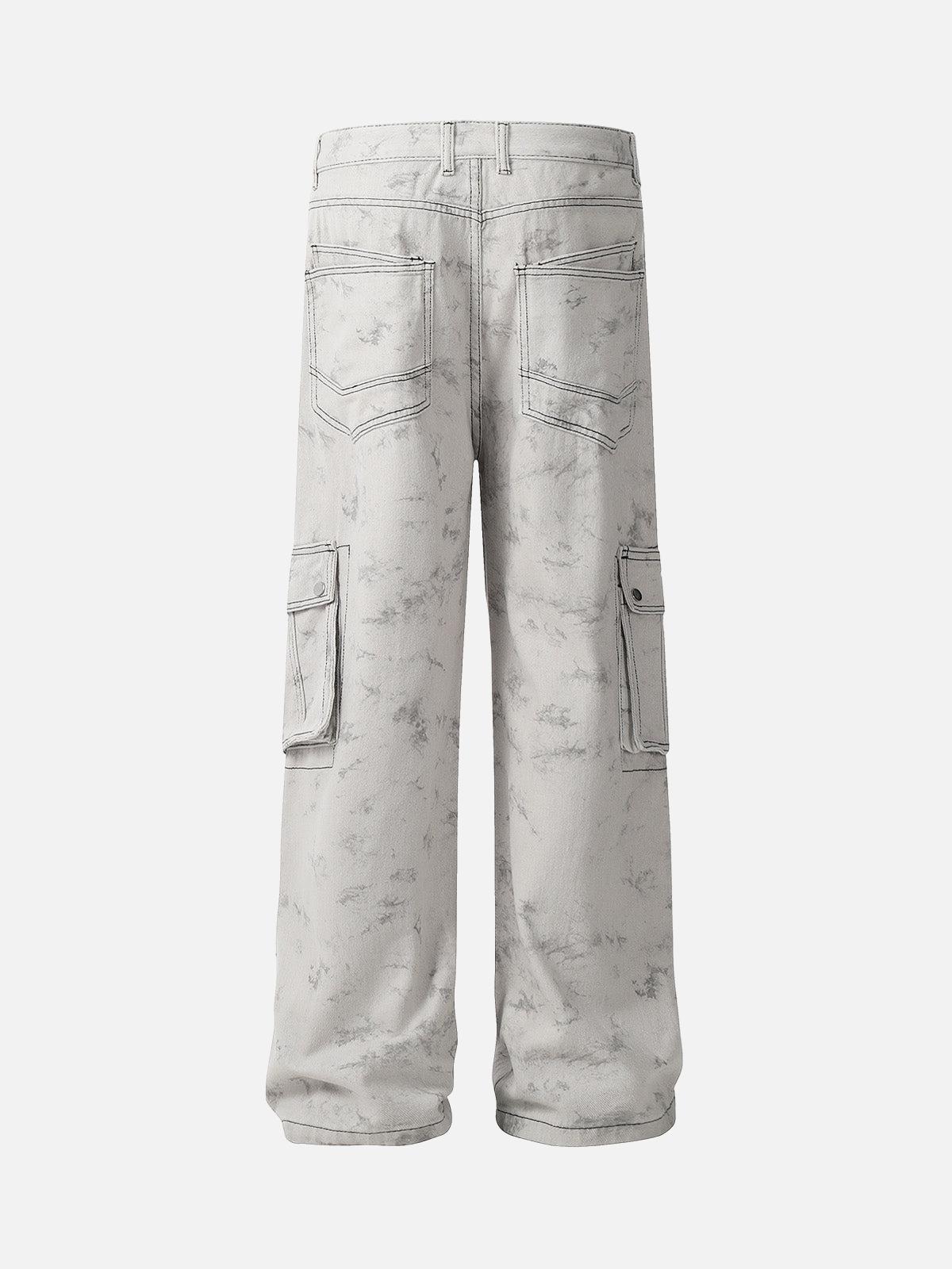 Workwear Multi-Pocket Tie-Dye Pants