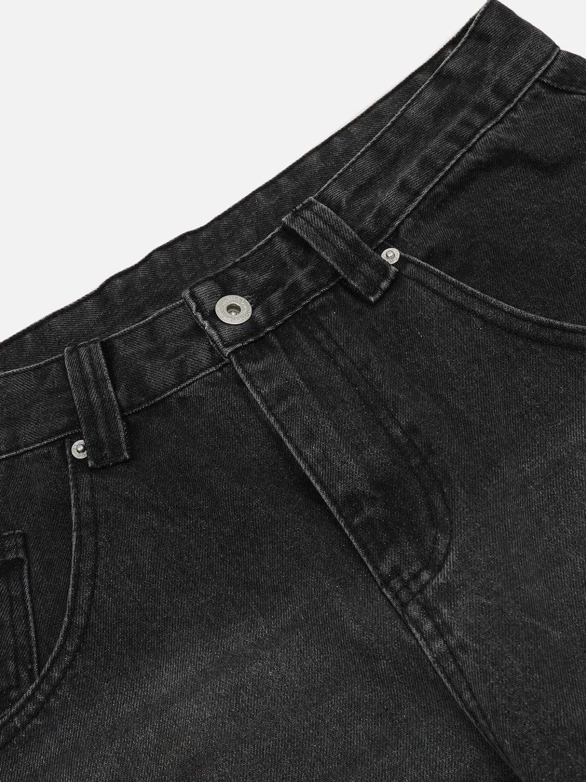 Wrinkle Loose Barrel Jeans
