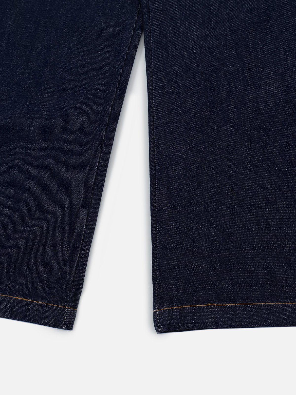 Wrinkle Waist Barrel Jeans