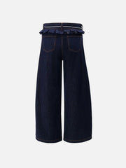 Wrinkle Waist Barrel Jeans