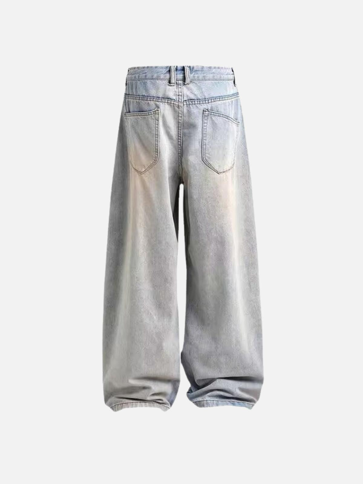 Wrinkle Washed Loose Jeans