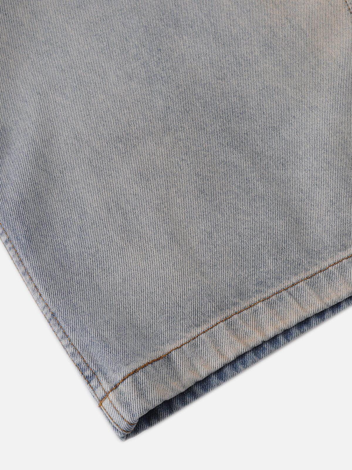 Wrinkle Washed Loose Jeans