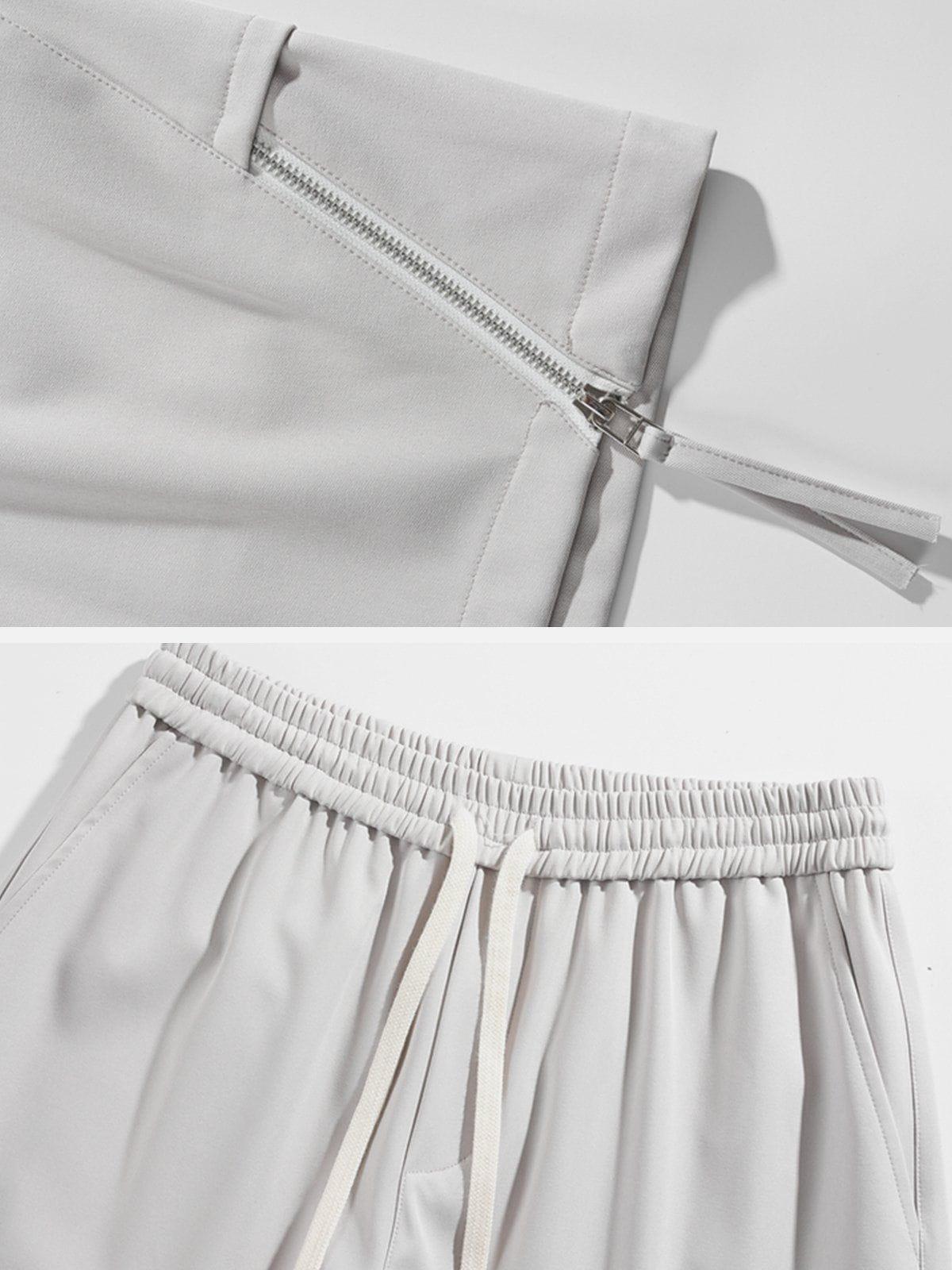 ZIP UP Drawstring Shorts