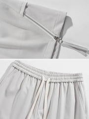 ZIP UP Drawstring Shorts