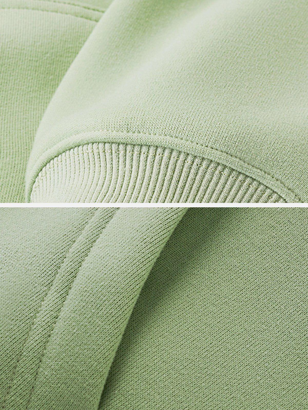 ZIP UP Solid Color Hoodie