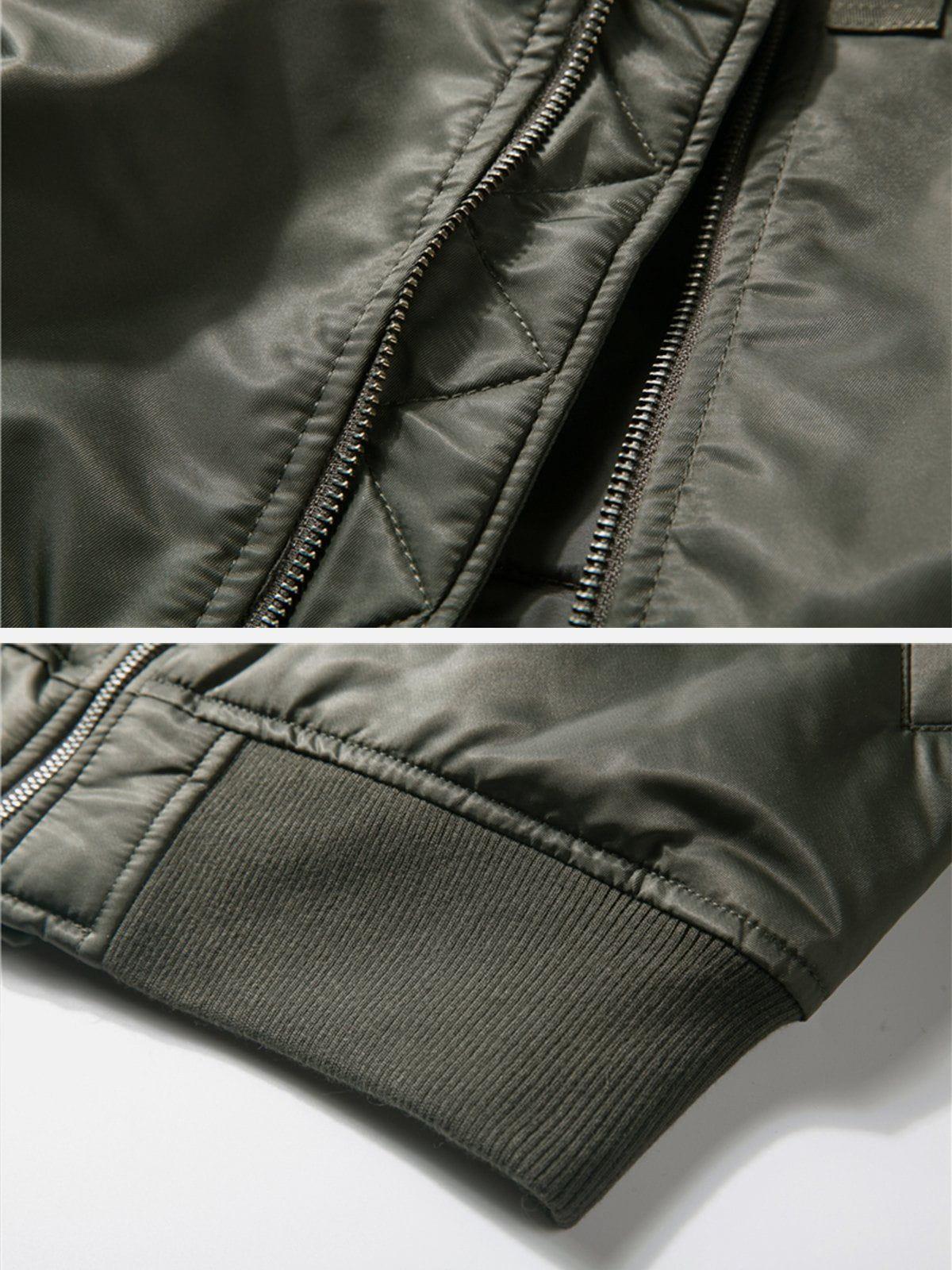 ZIP UP Solid Color Winter Coat