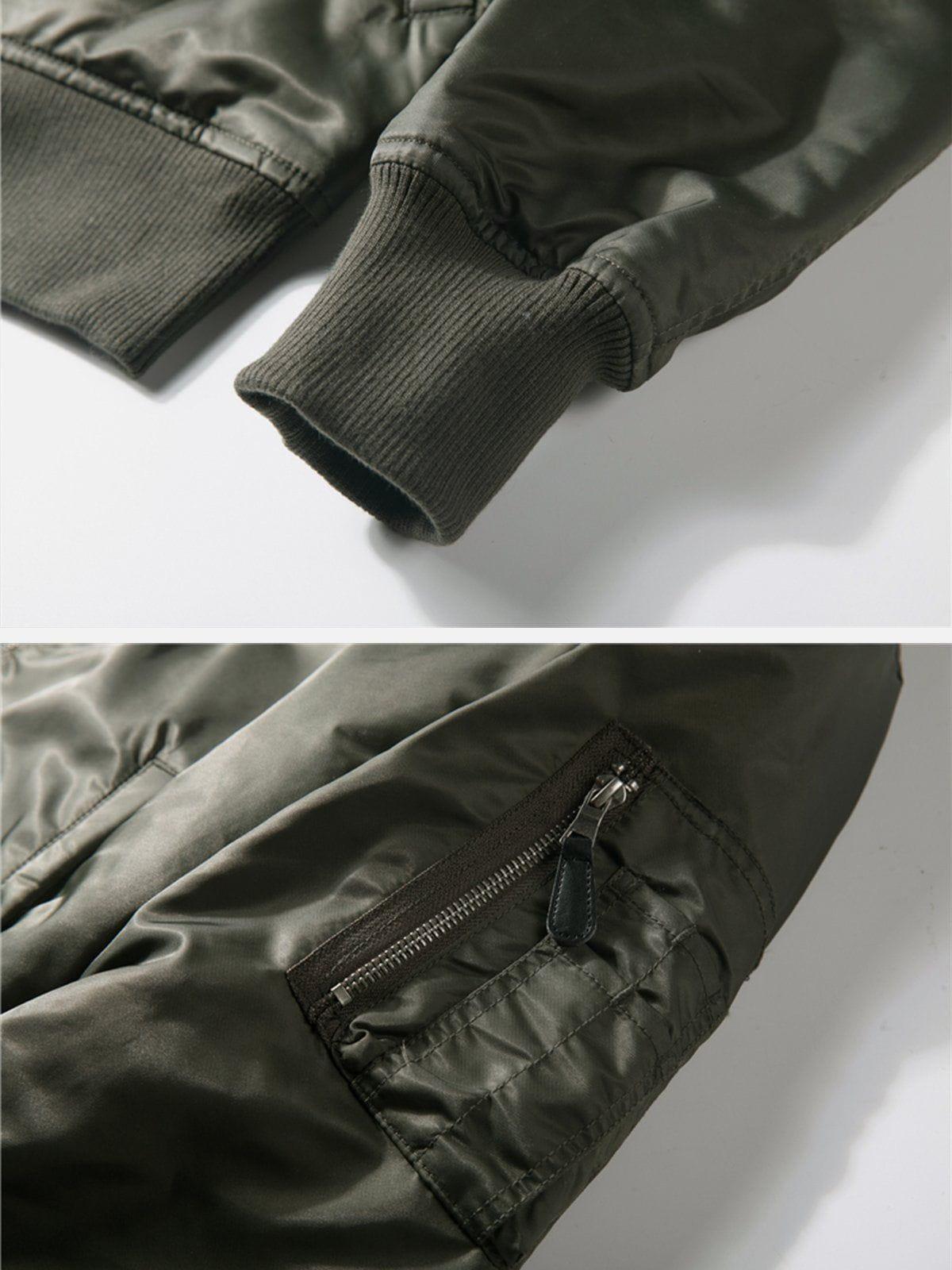 ZIP UP Solid Color Winter Coat